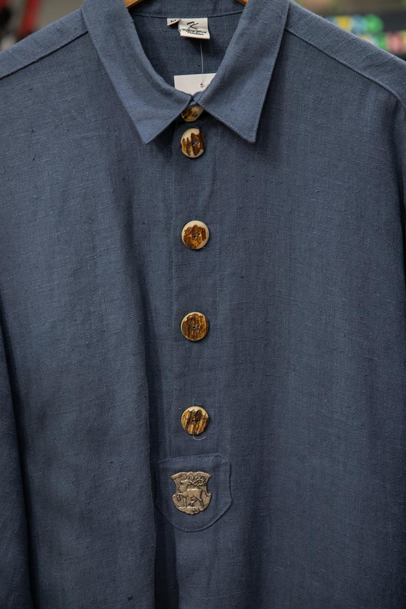 Austrian Bavyera Ham Keten Unisex Gömlek