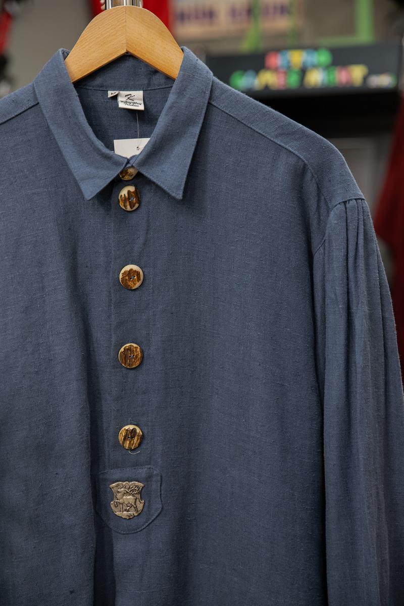 Austrian Bavyera Ham Keten Unisex Gömlek