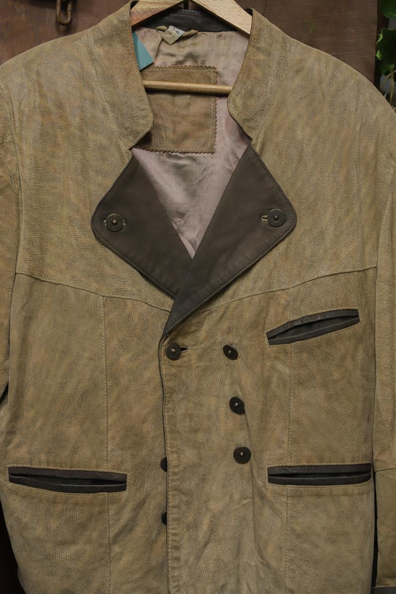 Austrian Bavyera Nakışlı Deri Ceket