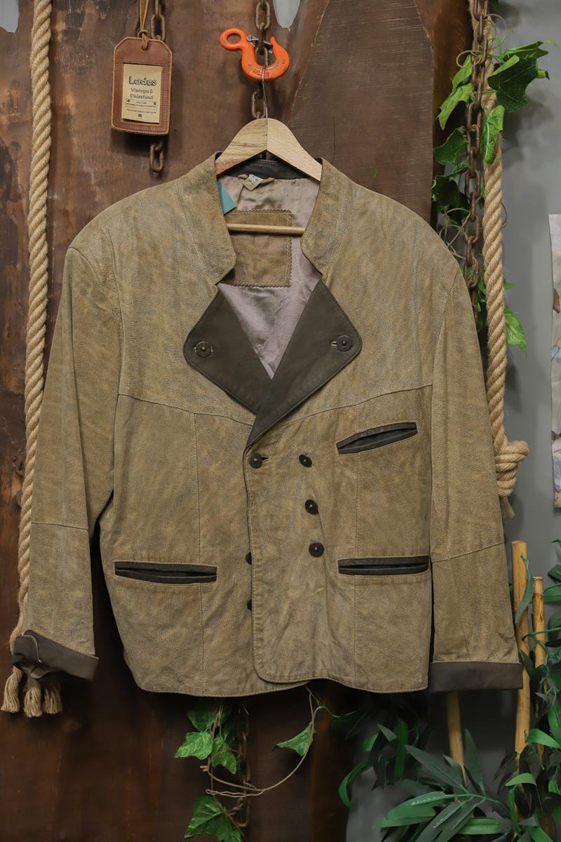 Austrian Bavyera Nakışlı Deri Ceket