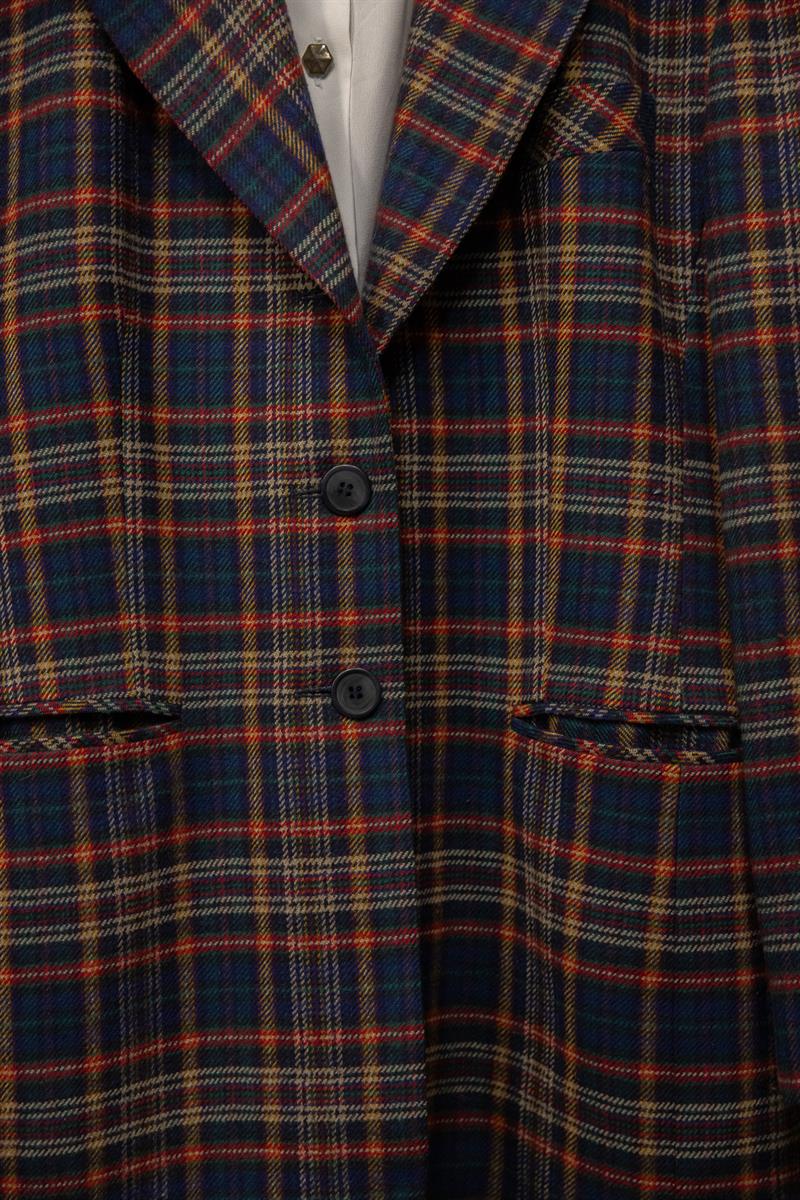 Austrian Ekoseli Yün Ceket