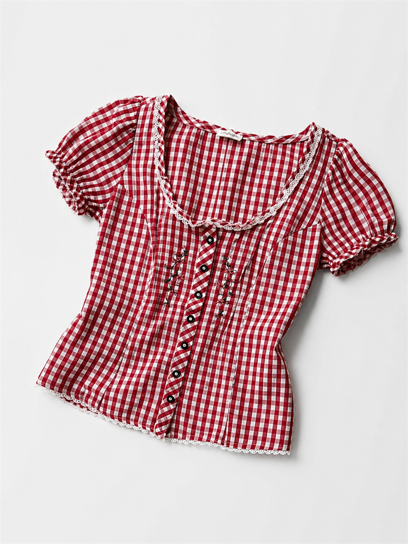 Austrian Nakışlı / Ekoseli Blouse