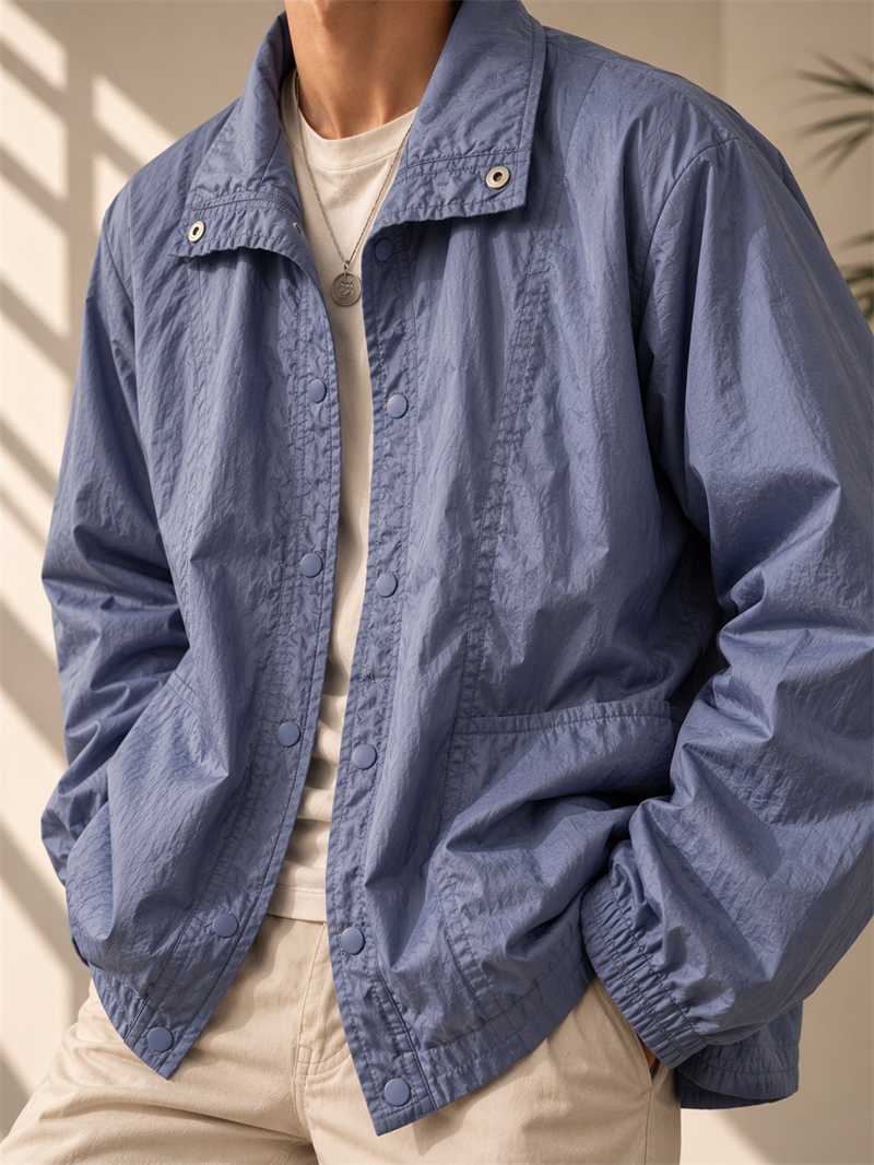 Baby Blue Dik Yaka Ceket