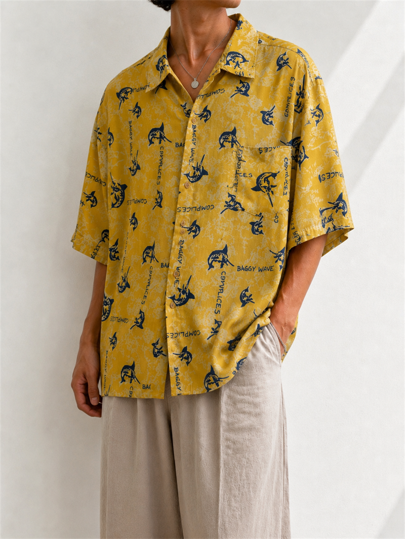 Baggy Wave 90s Gömlek