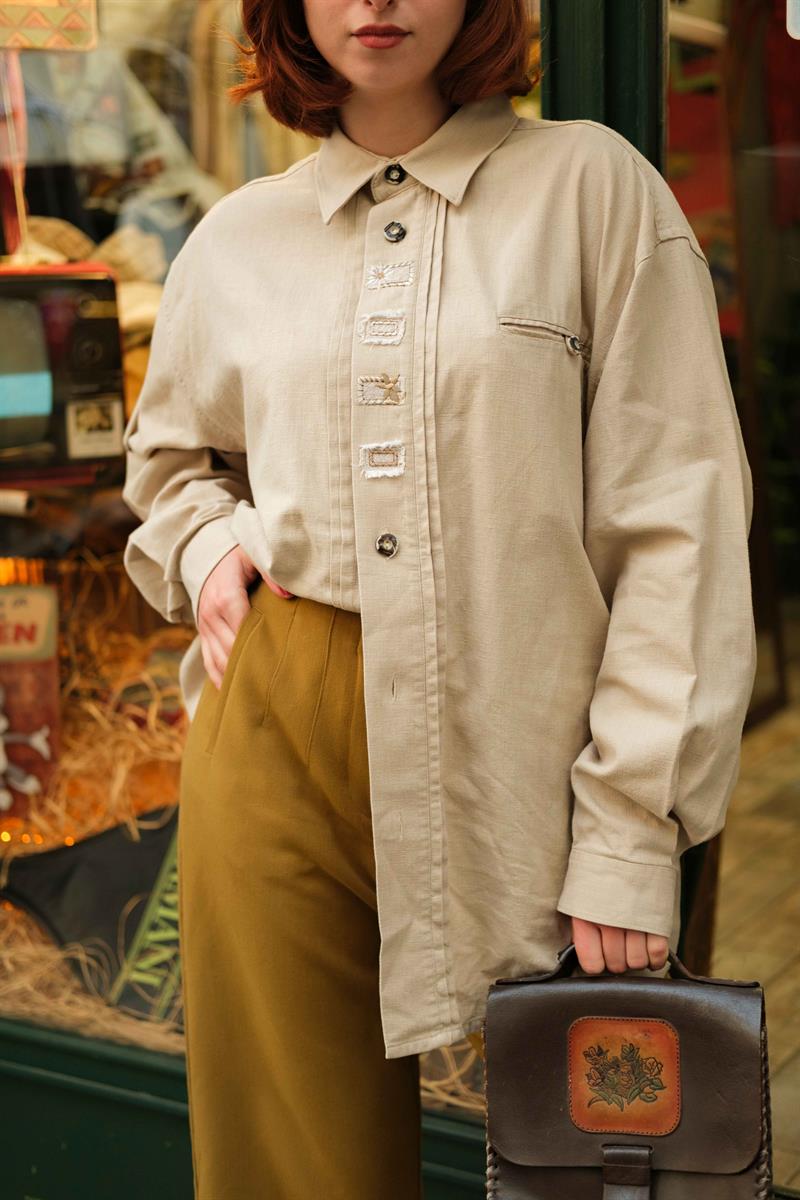 BAVYERA MODEL KETEN GÖMLEK