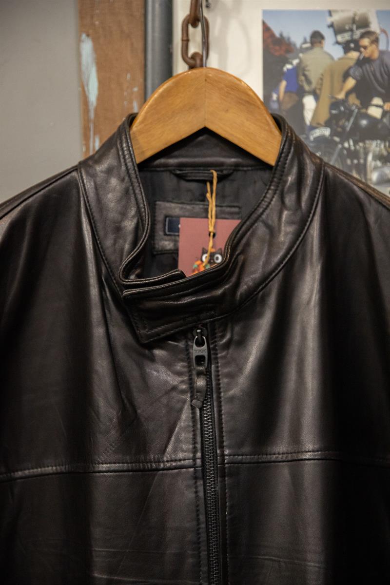 Black Biker Matrix Deri Ceket