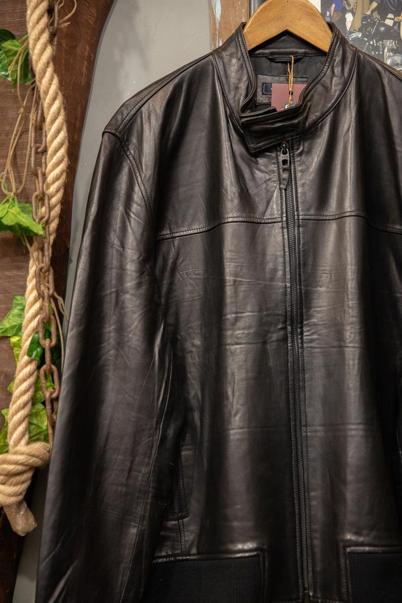 Black Biker Matrix Deri Ceket