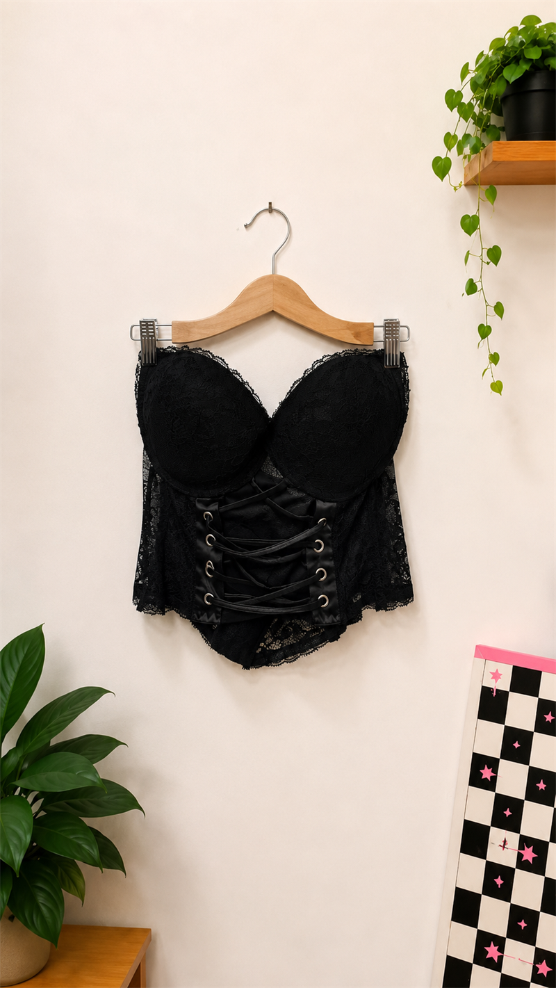 Black Dantelli Gothic Korse