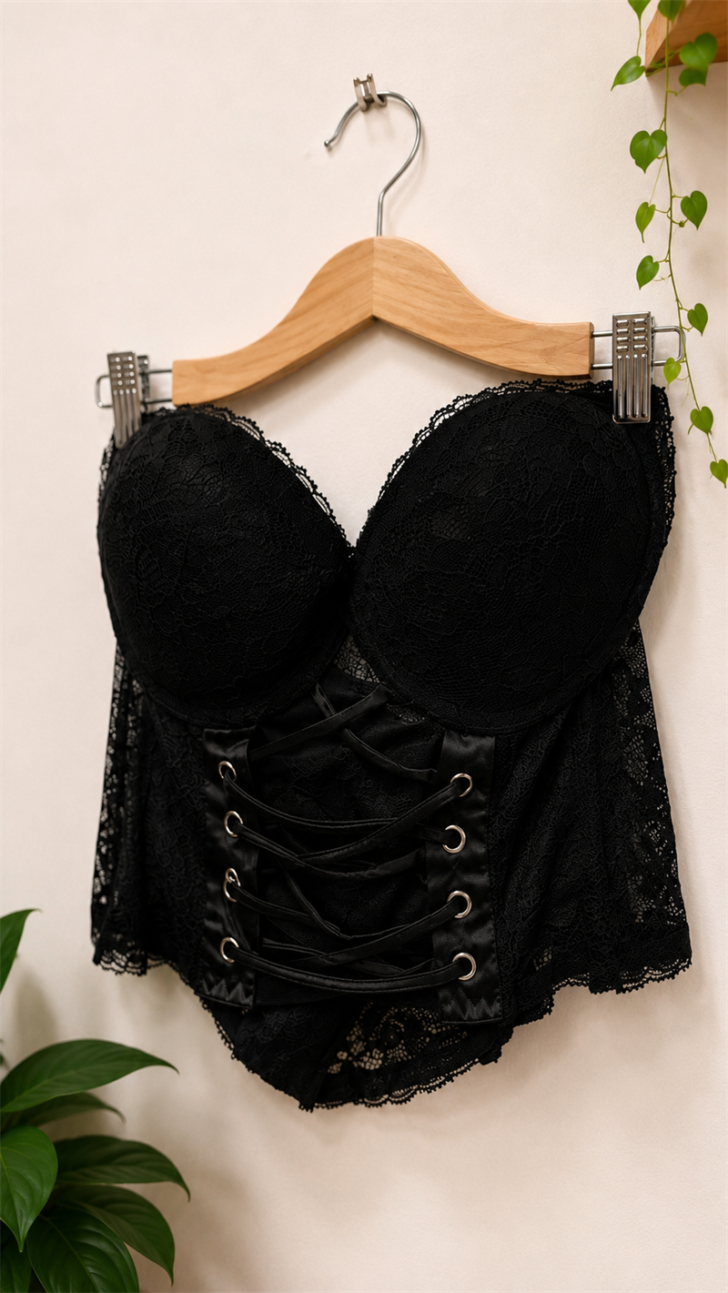 Black Dantelli Gothic Korse