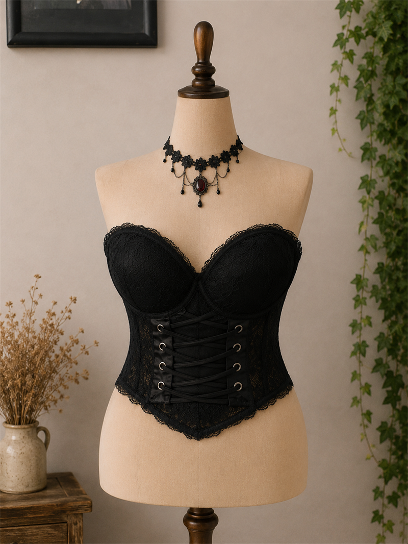 Black Dantelli Gothic Korse