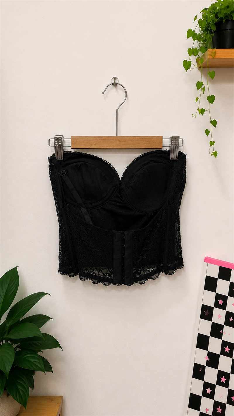 Black Dantelli Gothic Korse
