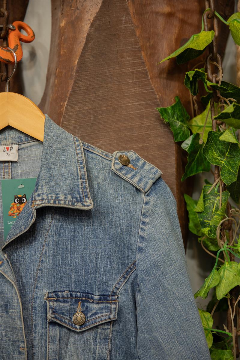 Blue Denim Wash Kot Ceket