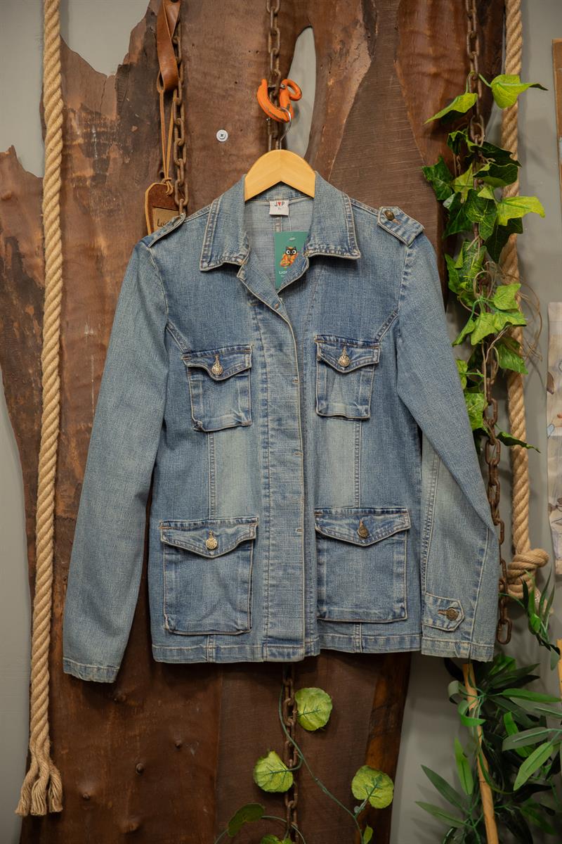 Blue Denim Wash Kot Ceket