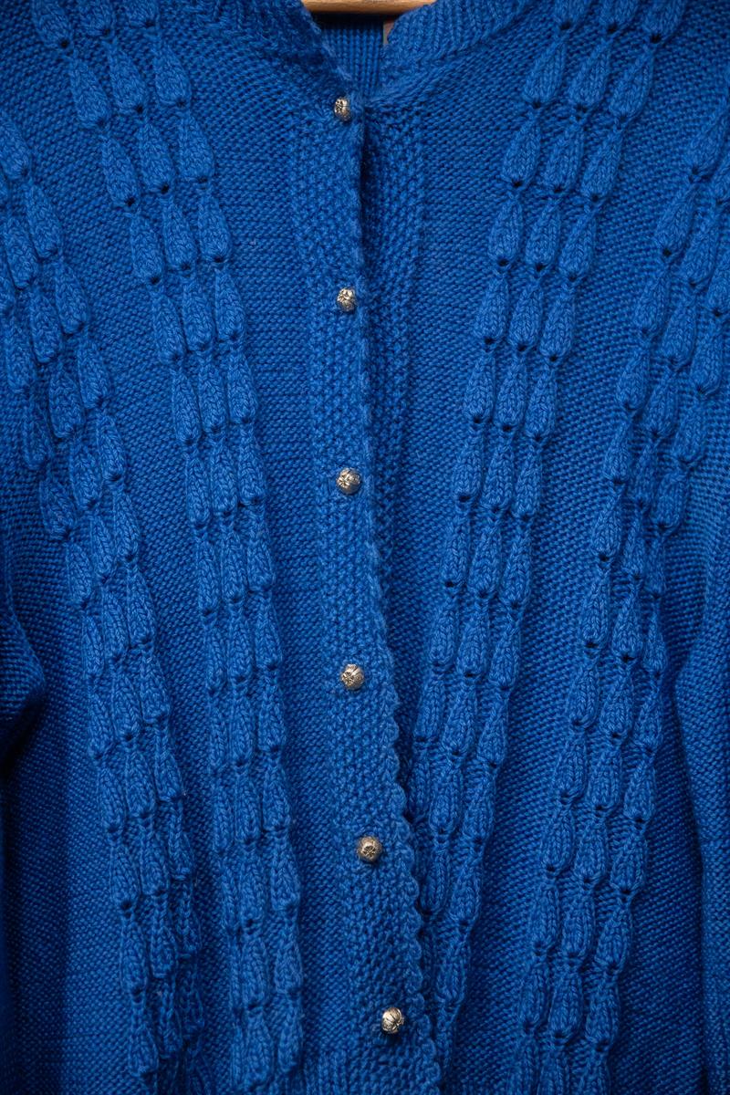 Blue Yarn Wool Hırka-Ceket
