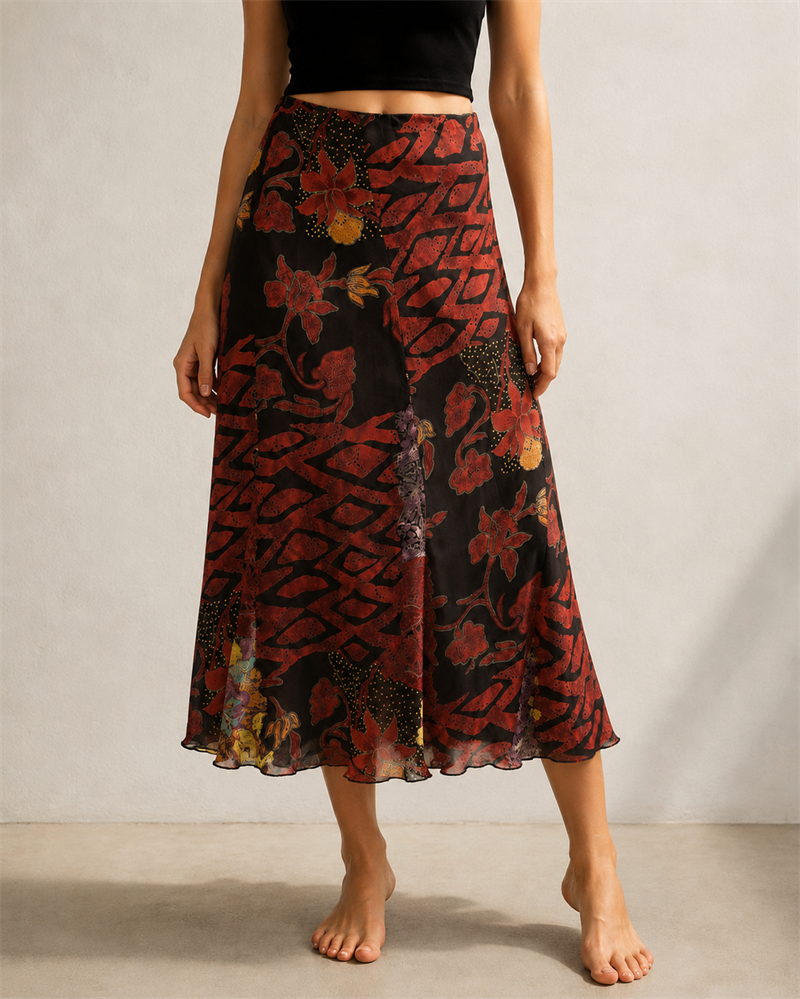 Bohemian 1990s Etnik Etek