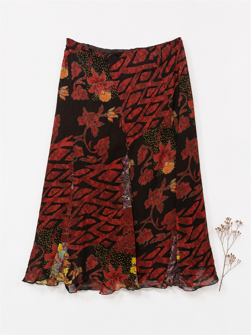 Bohemian 1990s Etnik Etek