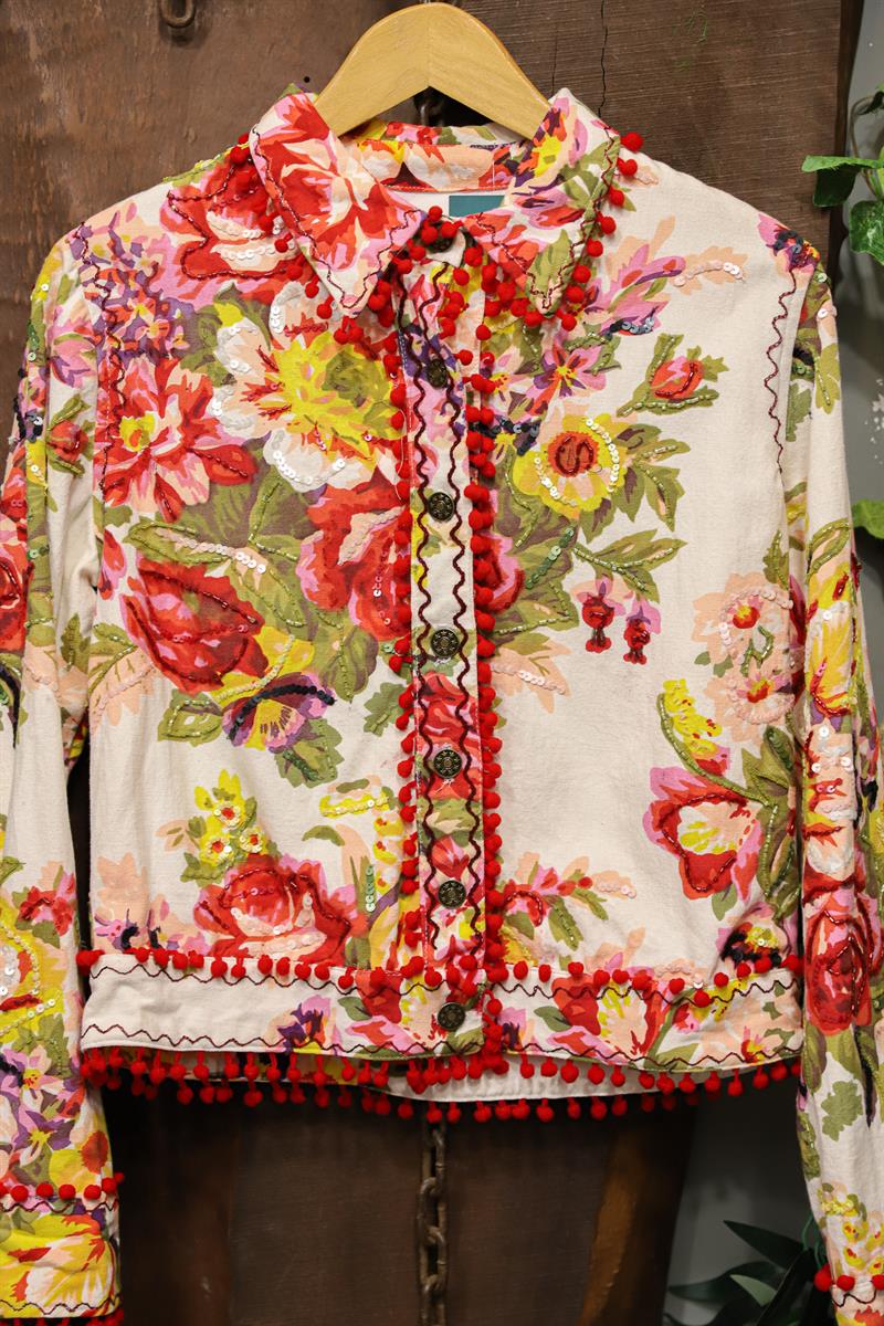 Bohemian Pom-Poms Botanik Ceket