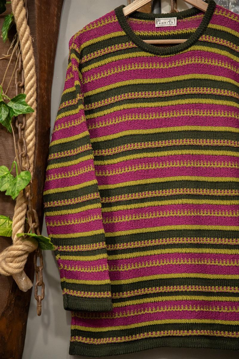 Bold Pattern Örme Kazak