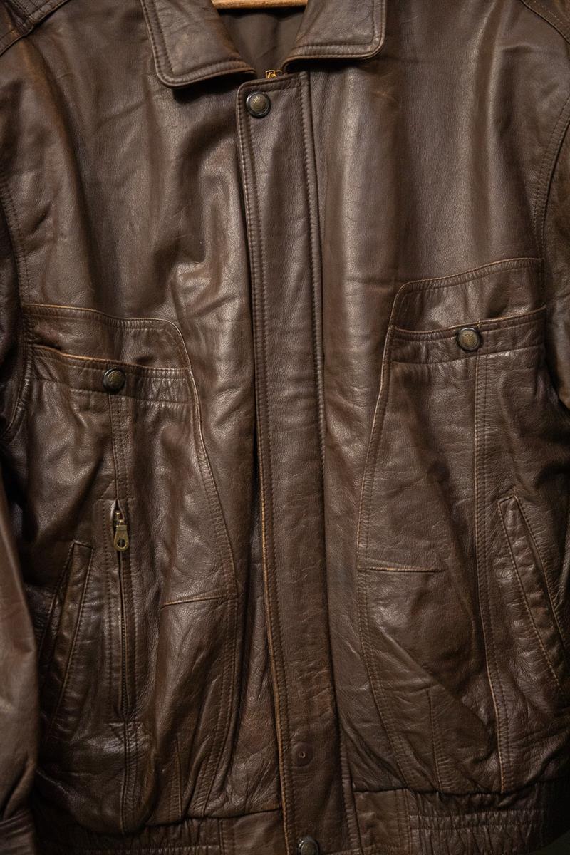 Brown Bomber Deri Ceket