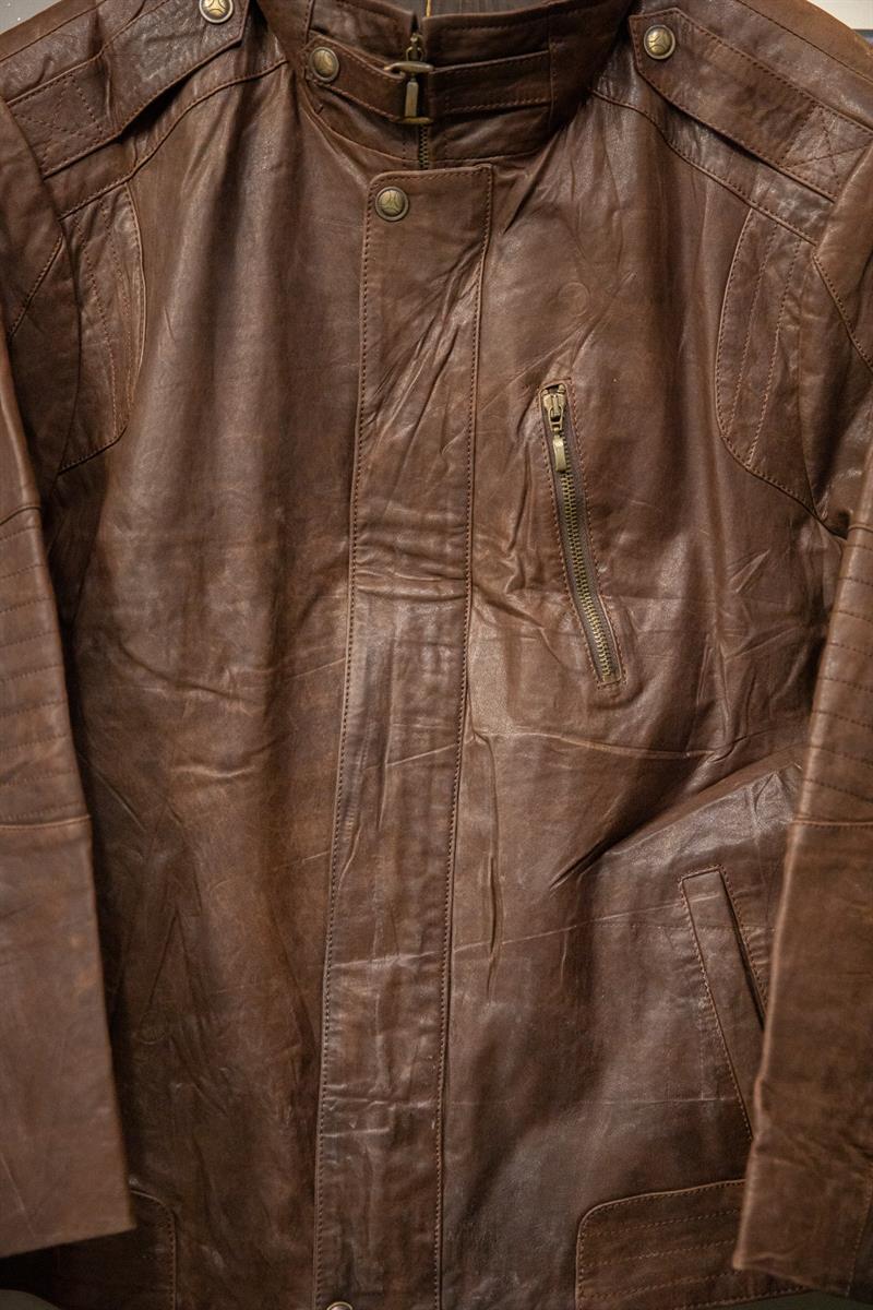 Brown Classic Coat Deri Ceket