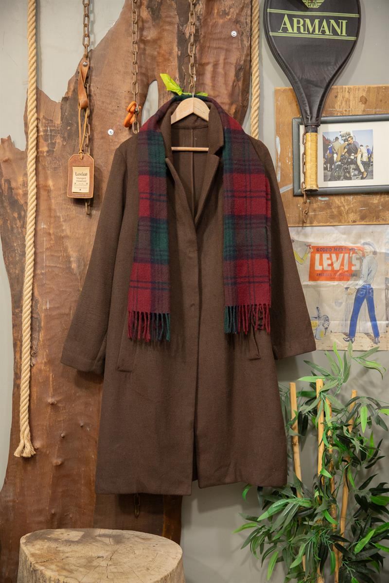 Brown Classic Kaşe Kaban