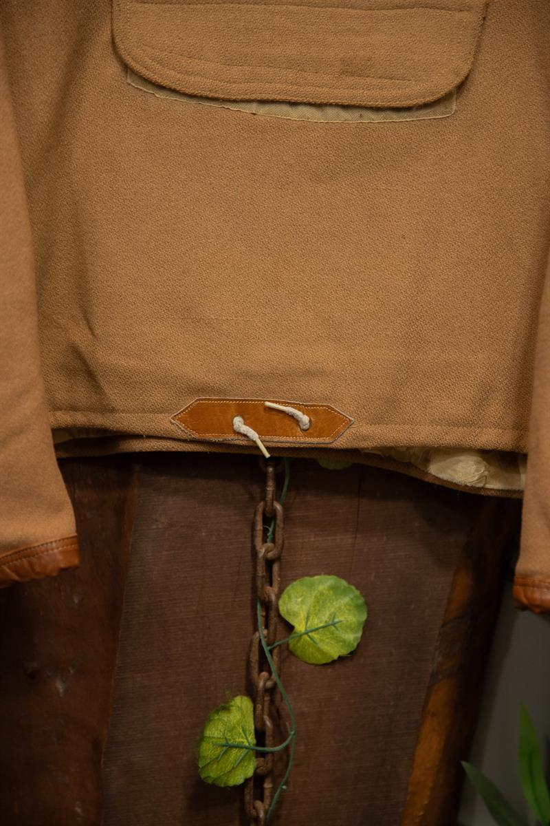 Brown Oversize Wool 90s Hoodie 