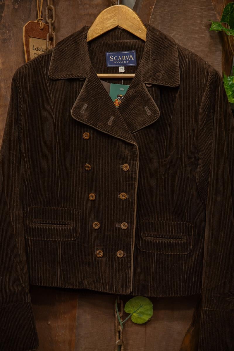 Brown Scarva Kadife Ceket