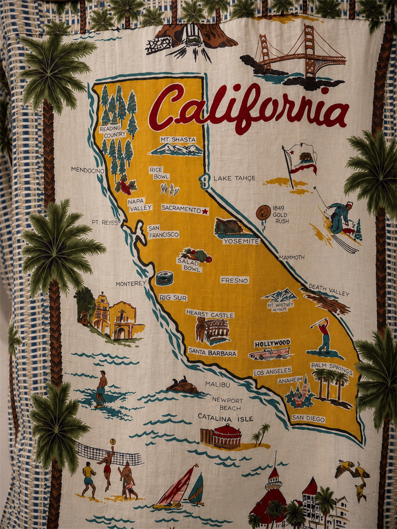 California Map Hawaii Gömlek