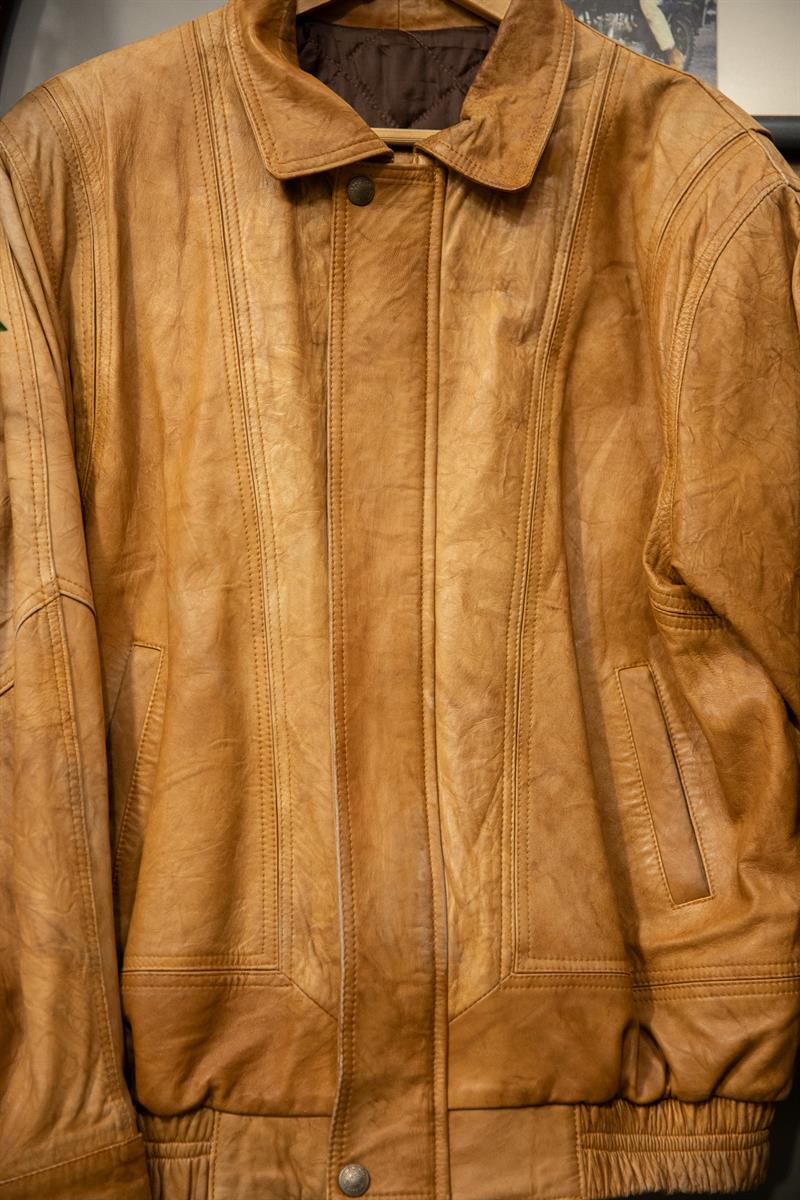 Camel Patina Bomber Deri Ceket