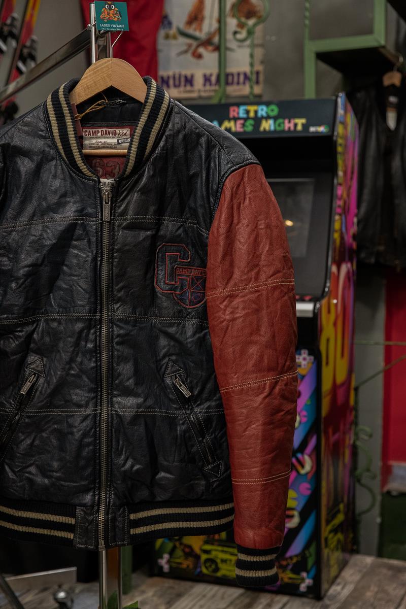 CAMP DAVID RED PREMIUM Bomber Deri Ceket