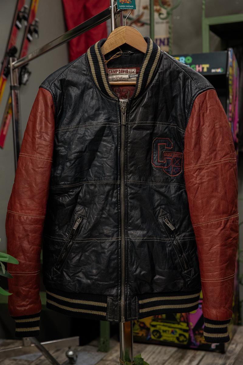 CAMP DAVID RED PREMIUM Bomber Deri Ceket