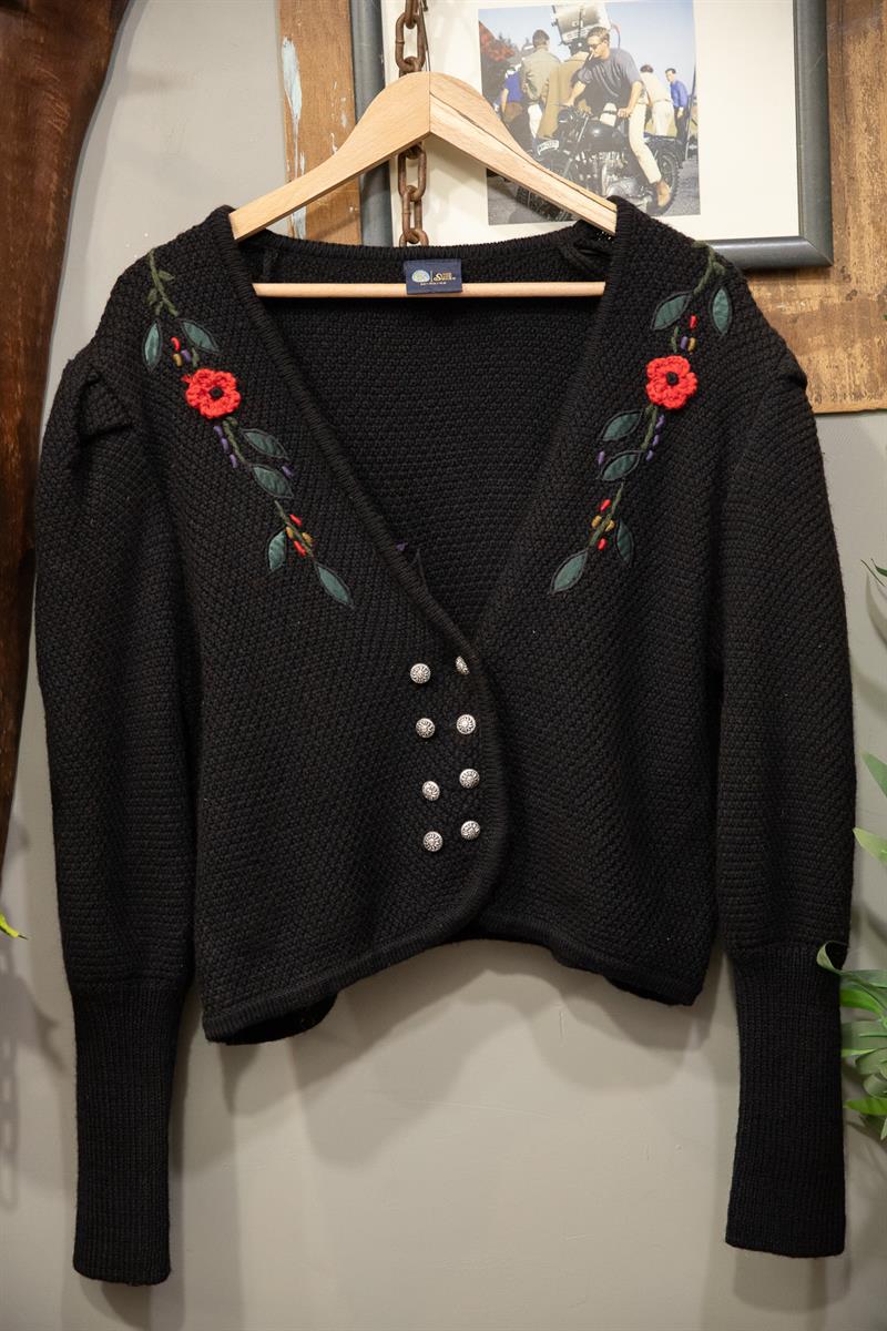 Chic Flower Knit Hırka-Ceket