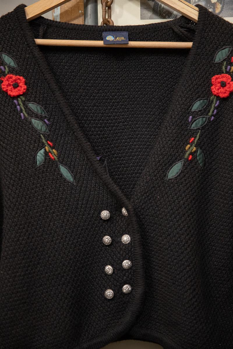 Chic Flower Knit Hırka-Ceket