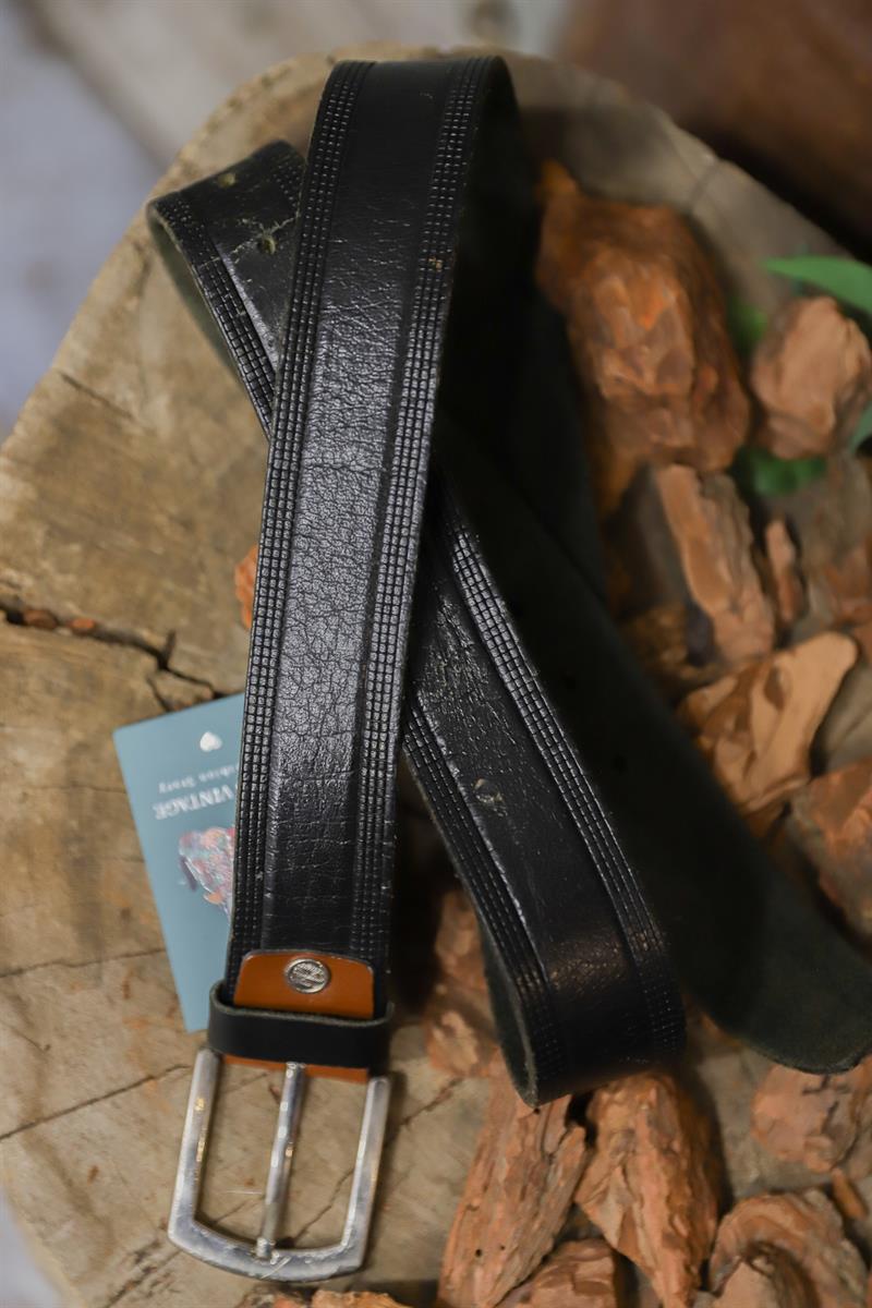 Classic 90s Eskitme Deri Kemer