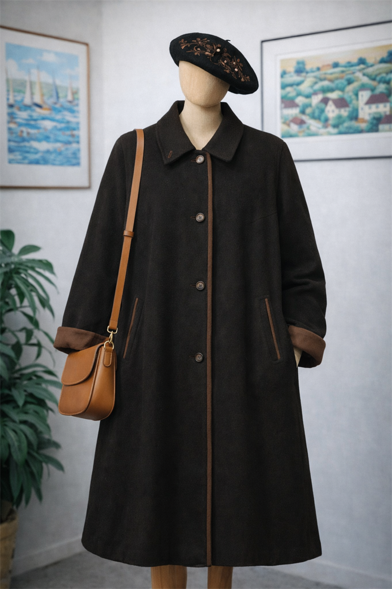 Classic 90s Wool Kaşe Kaban