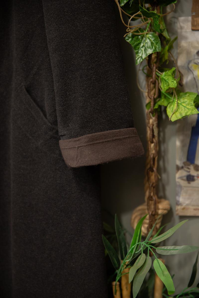 Classic 90s Yaka/Kol Detay Wool Kaban