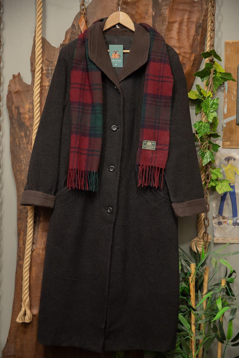 Classic 90s Yaka/Kol Detay Wool Kaban