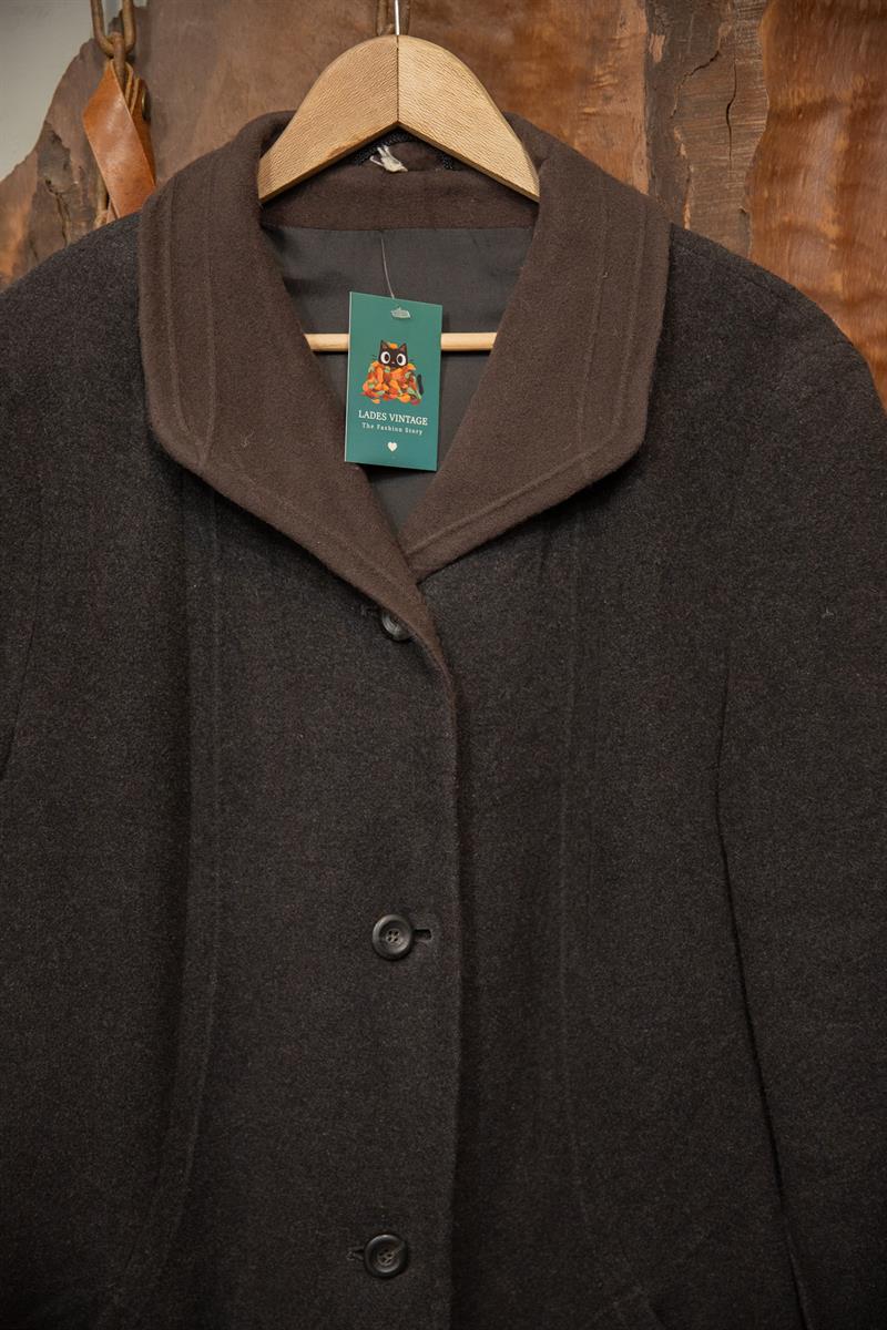 Classic 90s Yaka/Kol Detay Wool Kaban