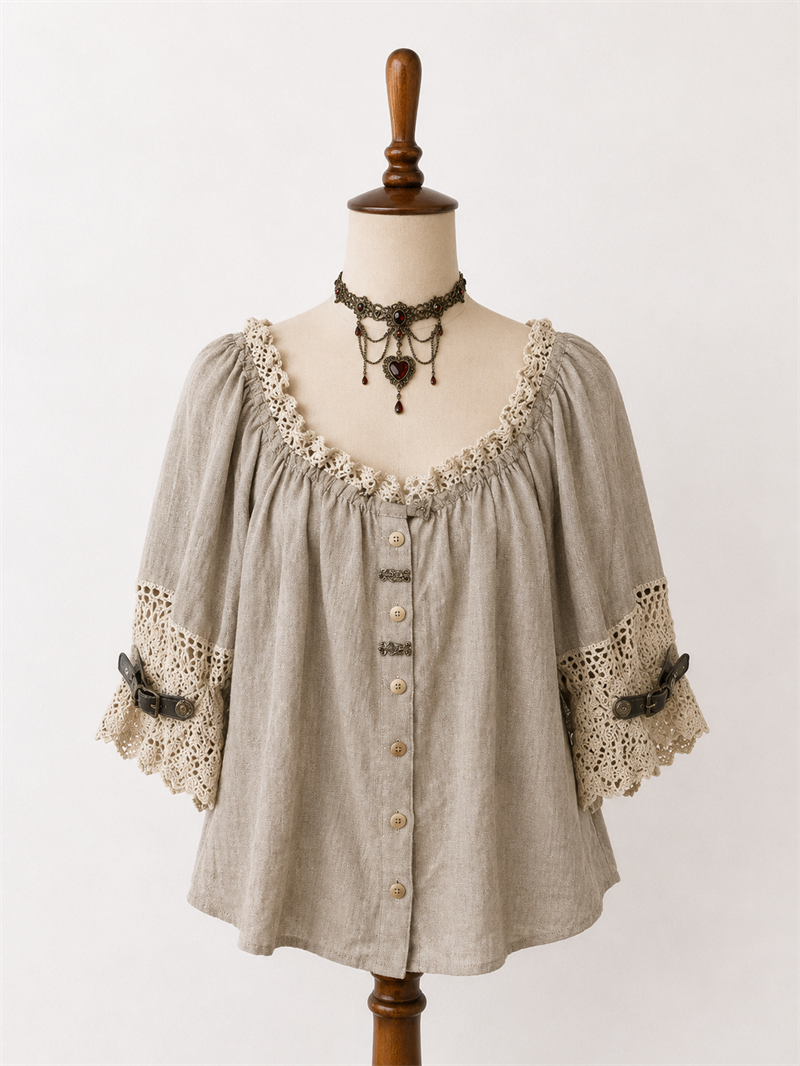 Classic Bavyera Keten Blouse 