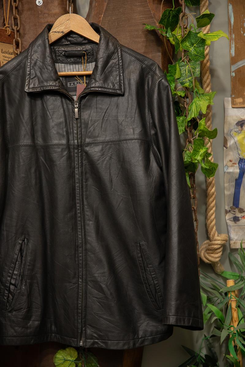 Classic Black Biker Deri Ceket