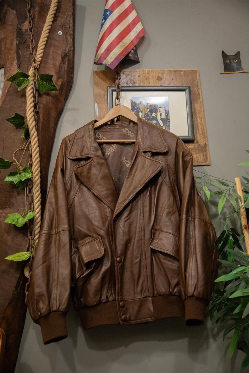 Classic Brown Bomber Deri Ceket