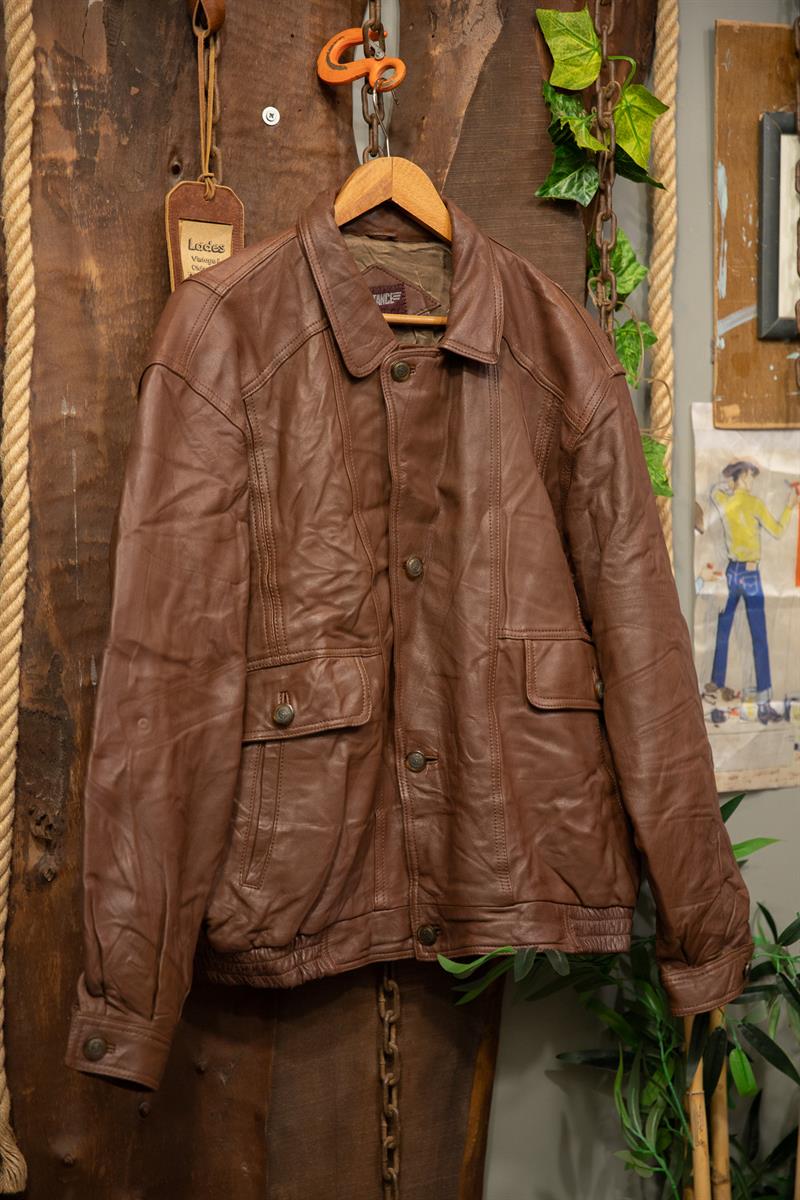 Classic Brown Deri Ceket