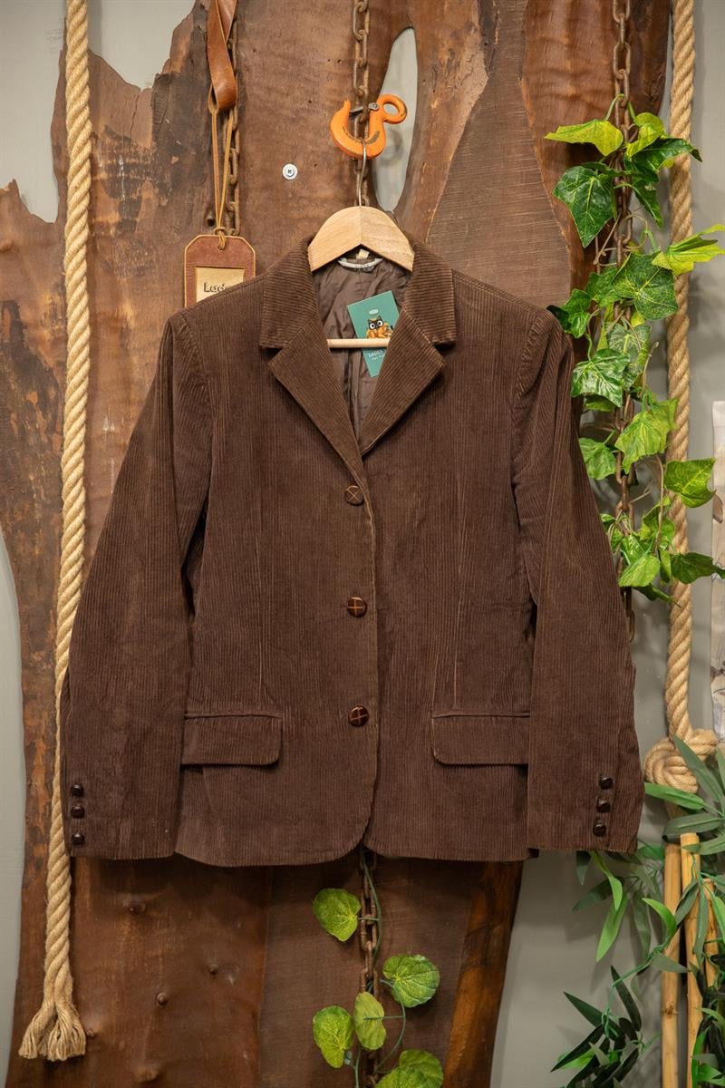 Classic Brown Kadife Blazer Ceket