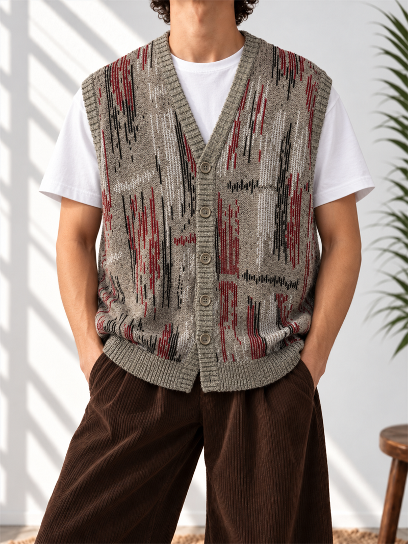 Classic Burgundy Örgü Süveter
