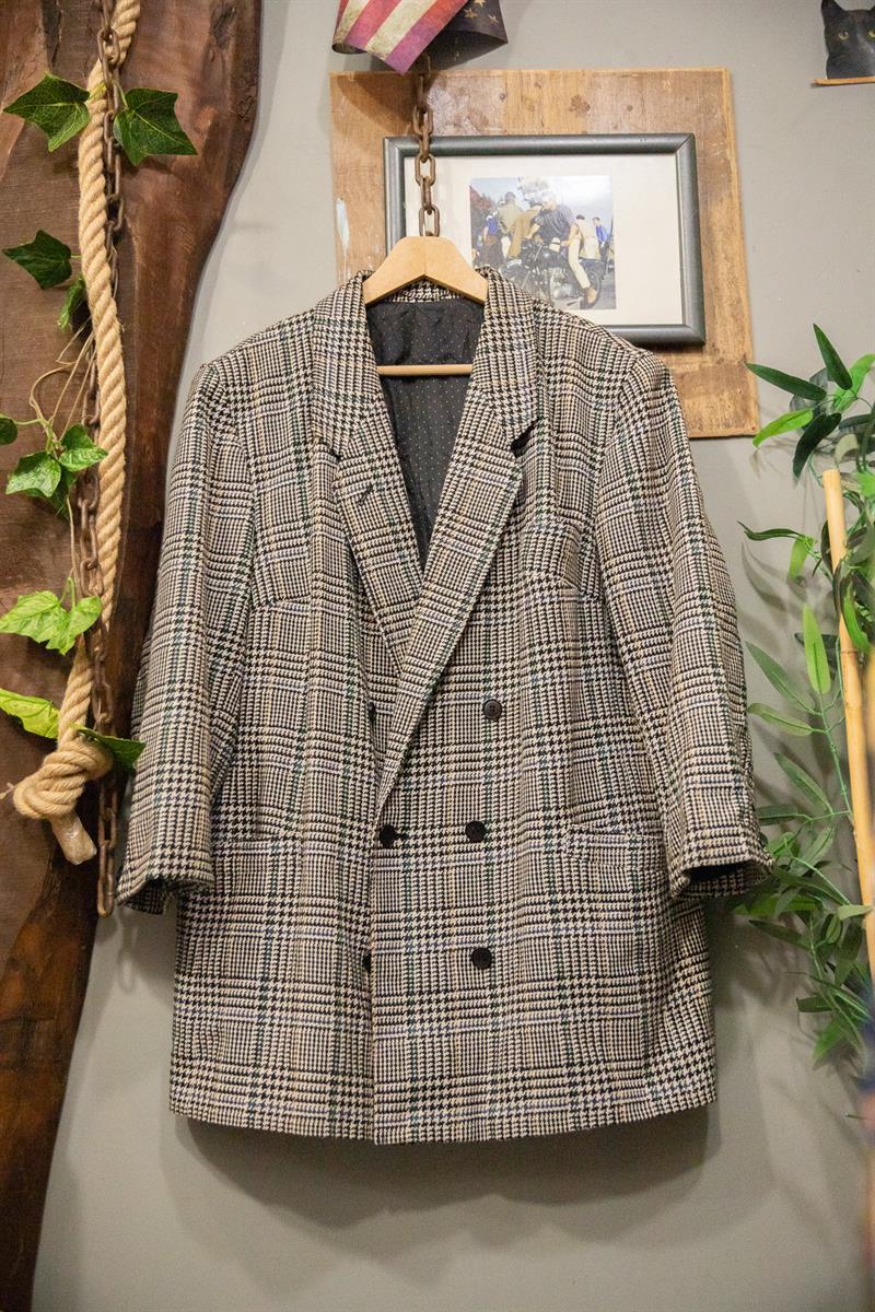 Classic Ekoseli Blazer Ceket