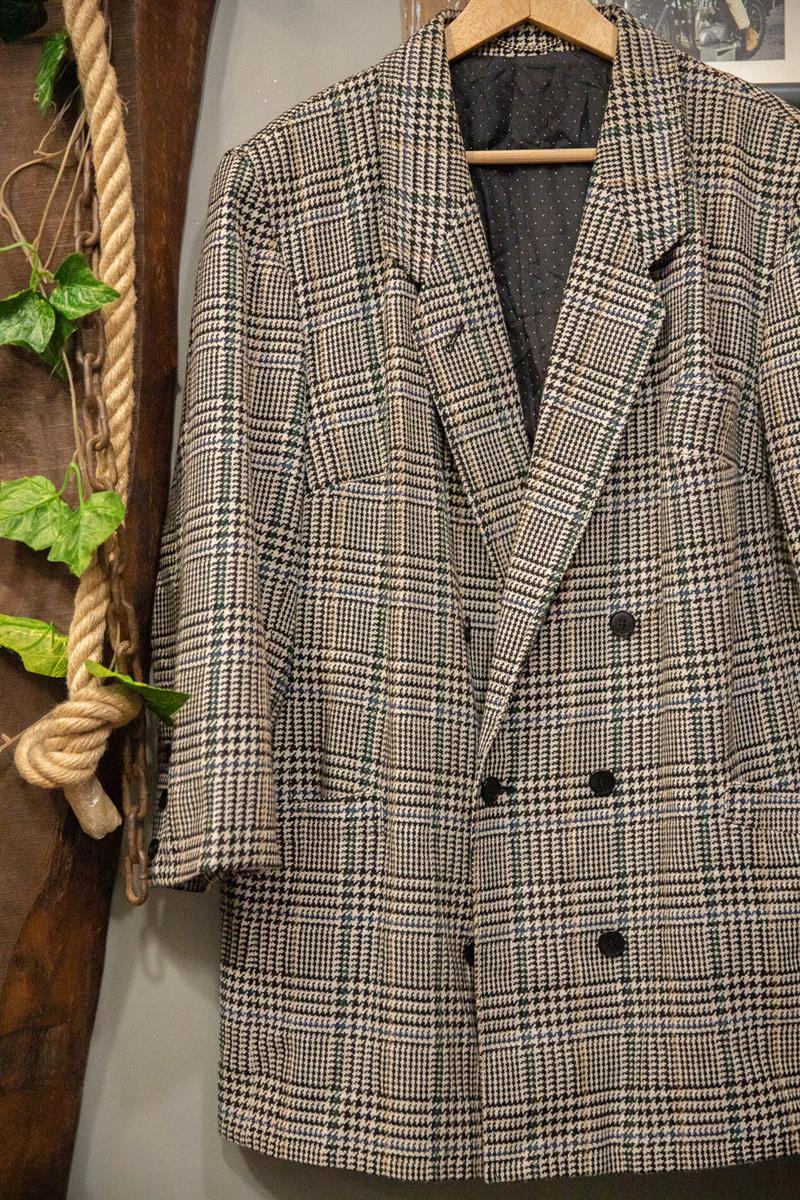 Classic Ekoseli Blazer Ceket