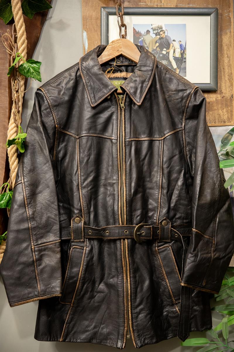Classic Eskitme Biker Deri Ceket