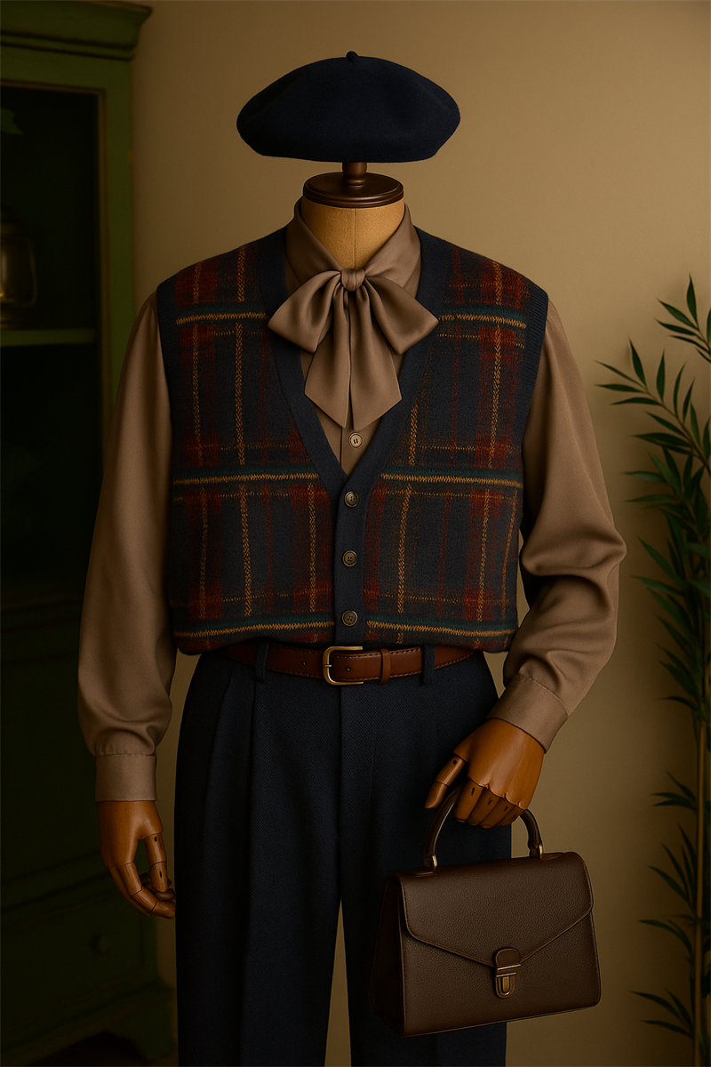 Classic Etnik Yelek-Sweater