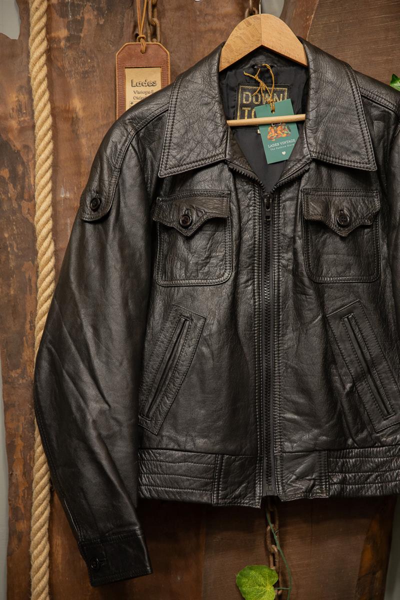 Classic Pilot Bomber Deri Ceket