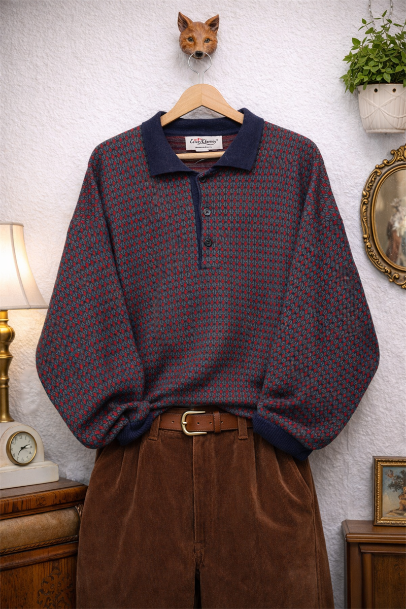 Classic Polo Yaka Yün Kazak